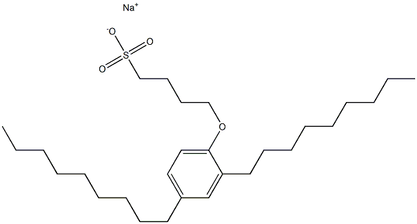 4-(2,4-Dinonylphenoxy)butane-1-sulfonic acid sodium salt Struktur