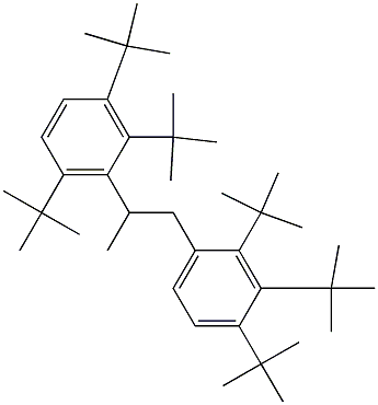 1-(2,3,4-Tri-tert-butylphenyl)-2-(2,3,6-tri-tert-butylphenyl)propane Struktur