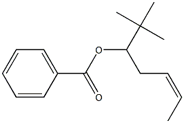 Benzoic acid (Z)-1-tert-butyl-3-pentenyl ester Struktur