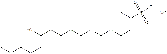 12-Hydroxyheptadecane-2-sulfonic acid sodium salt Struktur