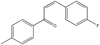 (2Z)-3-(4-Fluorophenyl)-1-(4-methylphenyl)-2-propen-1-one Struktur