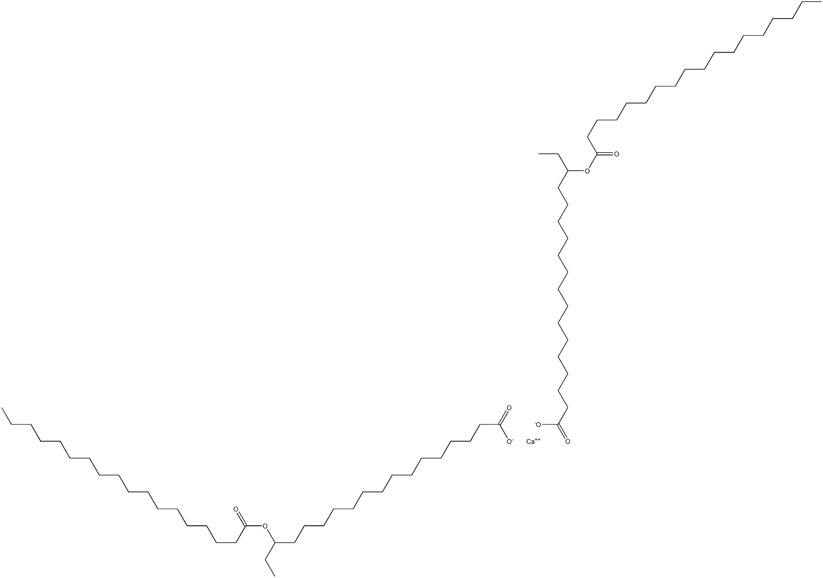 Bis(16-octadecanoyloxyoctadecanoic acid)calcium salt Struktur