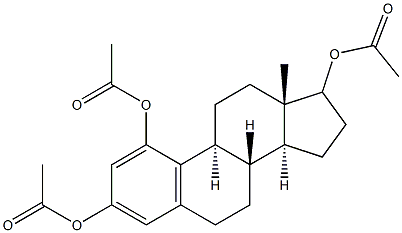 Estra-1,3,5(10)-triene-1,3,17-triol triacetate Struktur