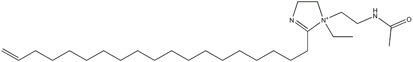 1-[2-(Acetylamino)ethyl]-1-ethyl-2-(18-nonadecenyl)-2-imidazoline-1-ium Struktur