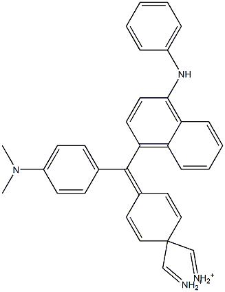 [4-[[4-(Dimethylamino)phenyl](4-anilino-1-naphtyl)methylene]-2,5-cyclohexadiene-1-ylidene]dimethyliminium Struktur