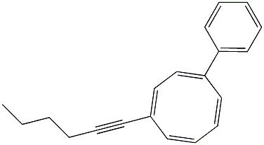 1-(1-Hexynyl)-4-phenylcycloocta-1,3,5,7-tetrene Struktur