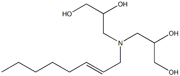 3,3'-(2-Octenylimino)bis(propane-1,2-diol) Struktur