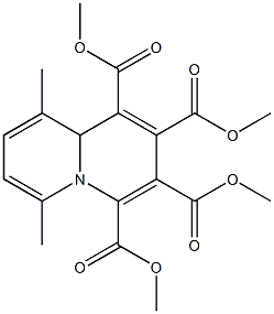 6,9-Dimethyl-9aH-quinolizine-1,2,3,4-tetracarboxylic acid tetramethyl ester Struktur