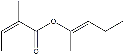 2-Methylisocrotonic acid 1-methyl-1-butenyl ester Struktur