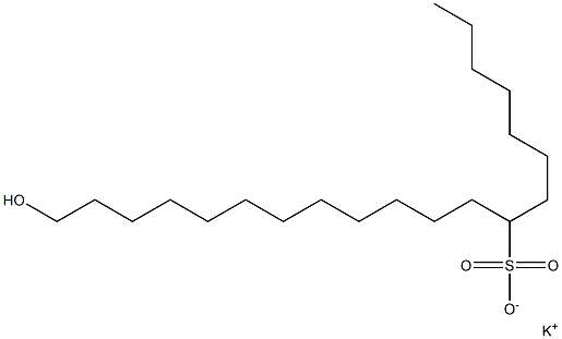 20-Hydroxyicosane-8-sulfonic acid potassium salt Struktur