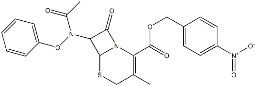 3-Methyl-7-(phenoxyacetylamino)-8-oxo-5-thia-1-azabicyclo[4.2.0]oct-2-ene-2-carboxylic acid p-nitrobenzyl ester Struktur