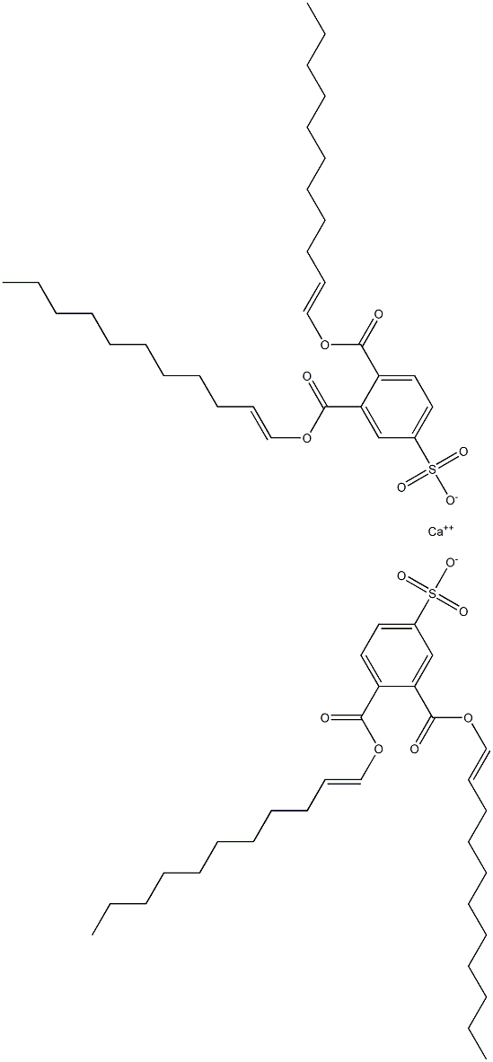 Bis[3,4-di(1-undecenyloxycarbonyl)benzenesulfonic acid]calcium salt Struktur