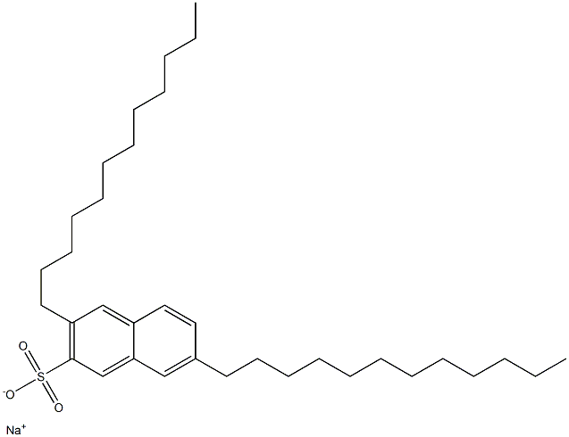 3,7-Didodecyl-2-naphthalenesulfonic acid sodium salt Struktur