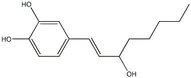 4-[(E)-3-Hydroxy-1-octenyl]pyrocatechol Struktur