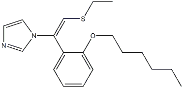 1-[(E)-2-Ethylthio-1-[2-(hexyloxy)phenyl]ethenyl]-1H-imidazole Struktur