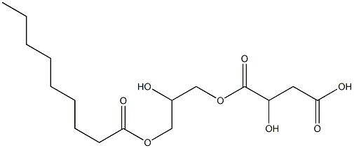 D-Malic acid hydrogen 1-(2-hydroxy-3-nonanoyloxypropyl) ester Struktur