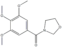 3-(3,4,5-Trimethoxybenzoyl)oxazolidine Struktur