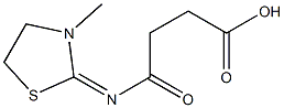 4-[(3-Methylthiazolidin-2-ylidene)amino]-4-oxobutyric acid Struktur