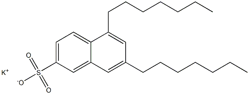 5,7-Diheptyl-2-naphthalenesulfonic acid potassium salt Struktur