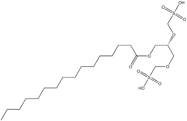 [S,(-)]-1-O-Palmitoyl-D-glycerol 2,3-di(methanesulfonate) Struktur