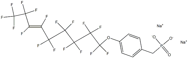 4-[(Heptadecafluoro-6-nonenyl)oxy]benzylphosphonic acid sodium salt Struktur