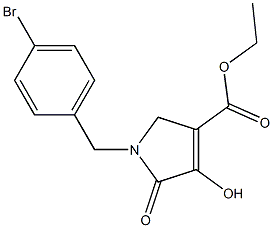 1-(4-Bromobenzyl)-2,5-dihydro-4-hydroxy-5-oxo-1H-pyrrole-3-carboxylic acid ethyl ester Struktur