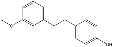 1-(4-Hydroxyphenyl)-2-(3-methoxyphenyl)ethane Struktur