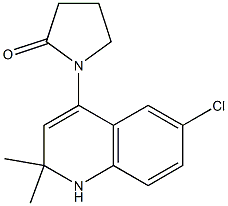 6-Chloro-1,2-dihydro-2,2-dimethyl-4-(2-oxo-1-pyrrolidinyl)quinoline Struktur