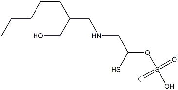 2-(2-Hydroxymethylheptyl)aminoethanethiol 1-sulfate Struktur