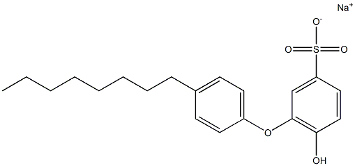 6-Hydroxy-4'-octyl[oxybisbenzene]-3-sulfonic acid sodium salt Struktur