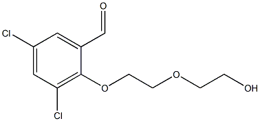 5-Chloro-3-chloro-2-[2-(2-hydroxyethoxy)ethoxy]benzaldehyde Struktur