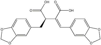 [R,(-)]-2-Piperonyl-3-piperonylidenesuccinic acid Struktur