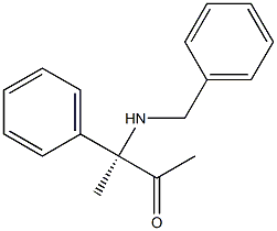 [R,(-)]-3-(Benzylamino)-3-phenyl-2-butanone Struktur