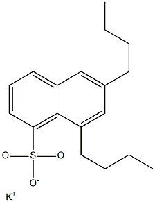 6,8-Dibutyl-1-naphthalenesulfonic acid potassium salt Struktur