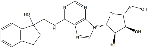 N-[[(2,3-Dihydro-1-hydroxy-1H-inden)-1-yl]methyl]adenosine Struktur