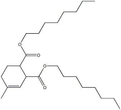 4-Methyl-3-cyclohexene-1,2-dicarboxylic acid dioctyl ester Struktur