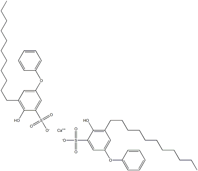 Bis(4-hydroxy-5-undecyl[oxybisbenzene]-3-sulfonic acid)calcium salt Struktur