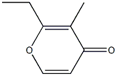 2-Ethyl-3-methyl-4H-pyran-4-one Struktur