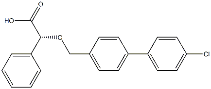 (2R)-2-[4-(4-Chlorophenyl)benzyloxy]-2-phenylacetic acid Struktur