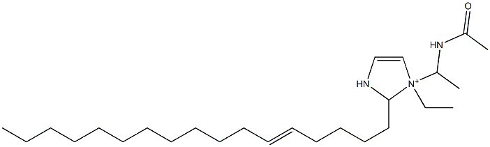 1-[1-(Acetylamino)ethyl]-1-ethyl-2-(5-heptadecenyl)-4-imidazoline-1-ium Struktur