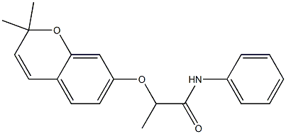 7-[1-[(Phenylamino)carbonyl]ethyloxy]-2,2-dimethyl-2H-1-benzopyran Struktur