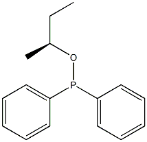 Diphenylphosphinous acid (S)-1-methylpropyl ester Struktur