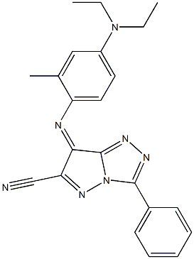 (7Z)-7-[[2-Methyl-4-(diethylamino)phenyl]imino]-3-phenyl-7H-pyrazolo[5,1-c]-1,2,4-triazole-6-carbonitrile Struktur