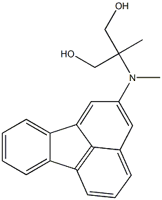 2-[(Fluoranthen-2-yl)methylamino]-2-methyl-1,3-propanediol Struktur