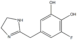 2-(3,4-Dihydroxy-5-fluorobenzyl)4,5-dihydro-1H-imidazole Struktur