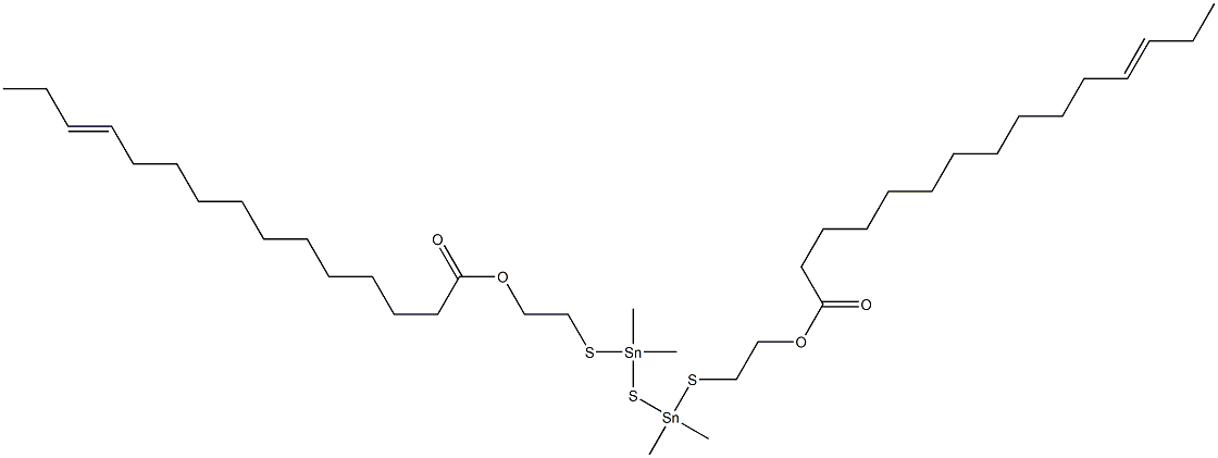 Bis[dimethyl[[2-(11-tetradecenylcarbonyloxy)ethyl]thio]stannyl] sulfide Struktur