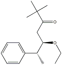 (5R,6R)-5-Ethoxy-2,2-dimethyl-6-phenyl-3-heptanone Struktur