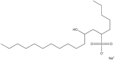 8-Hydroxynonadecane-6-sulfonic acid sodium salt Struktur