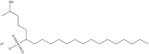 2-Hydroxyhenicosane-6-sulfonic acid potassium salt Struktur