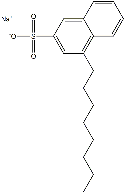 4-Octyl-2-naphthalenesulfonic acid sodium salt Struktur